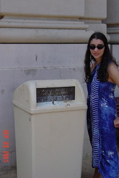 Kayte with Ricky the trash can.JPG